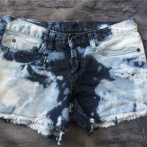 Tie-Dye BEBE Denim Shorts